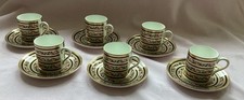 Set of 6 Wedgewood Clio Bone China Coffee Cup &Saucer. Rare gold rim