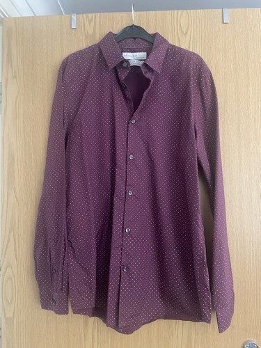 Burgundy slim fit long sleeve - burgundy, slim-fit