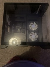 iONZ PC Gaming Case Micro ATX Mid Tower with 3 ARGB Cooling Fans, Black