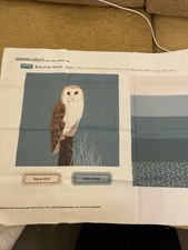 Barn Owl  Fabric Panel Bird Of The Month - Sewing Street