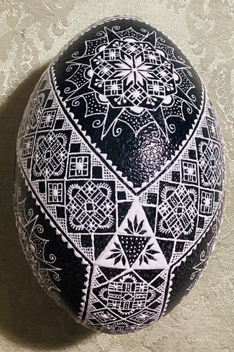 Pysanka emu raised wax hand - pysanka,