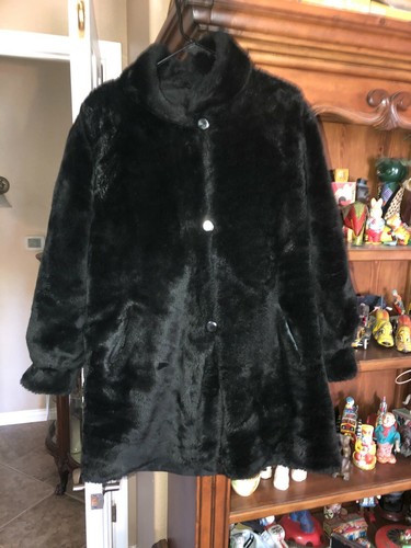 1980 plush faux fur coat - plush,