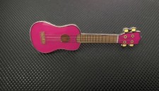 UKELELE GUITAR PINK ENAMEL PIN