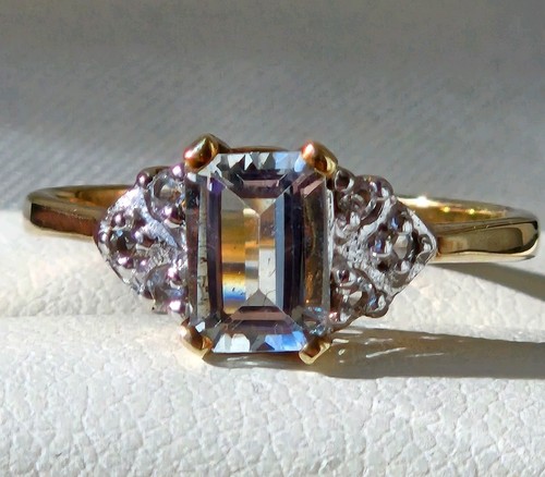 Ladies gold emerald - emerald, gem