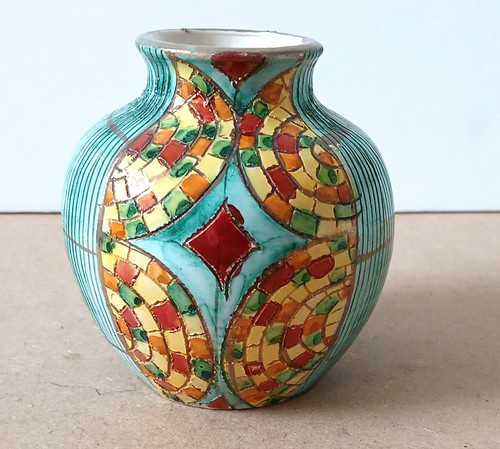 Vintage italian ceramic vase - italian,