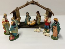 Vintage 11 Piece MCM Chalkware