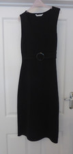 Amaranto Black Dress Size 10  Longer Length Bodycon Sleeveless