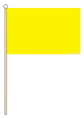 Hand waving flag large yellow - waving,