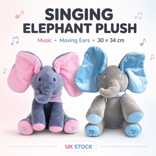 Interactive singing elephant - singing,