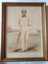2 OLD CRICKET PRINTS-JULIUS CAESAR,SURREY AND CHARLES BROWN,NOTTS-GOLDEN AGE