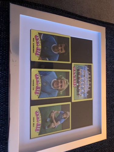 Framed vintage football cards - framed,