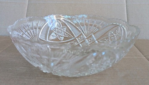 Vintage clear cut glass - glass, bowl