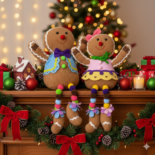 Gingerbread plush toys - gingerbread,