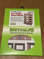 Metcalfe OO Gauge PO360 Low Relief Tower Block Card Kit For Model Railways