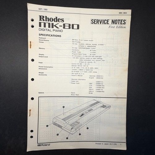 Vintage rhodes digital - vintage, mk-80