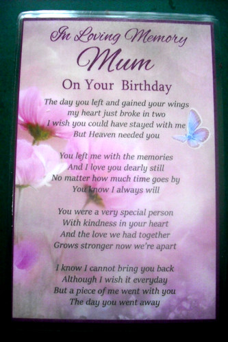 Laminated memorial remembrance - laminated,