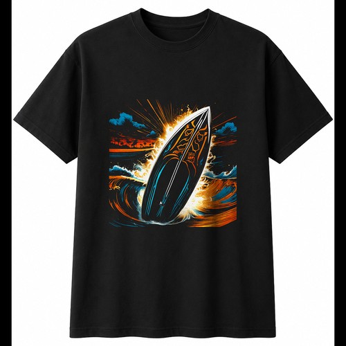 Surfboard with sparks retro - with,