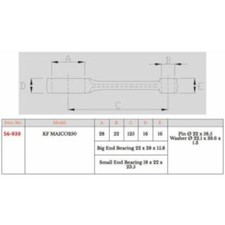 CONNECTING ROD KIT MAICO 250, RO-8208 125-18-22-16-16-58.5mm, NAMURA RX-12001, M