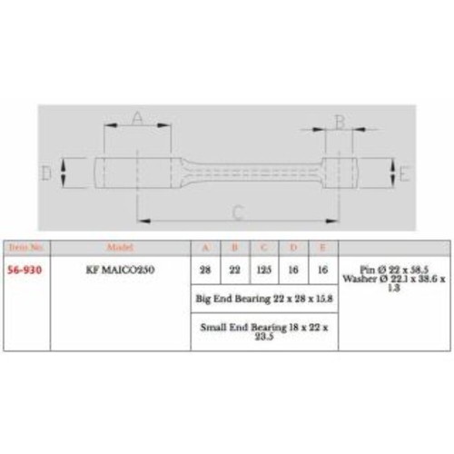 Connecting rod kit maico - connecting, 250