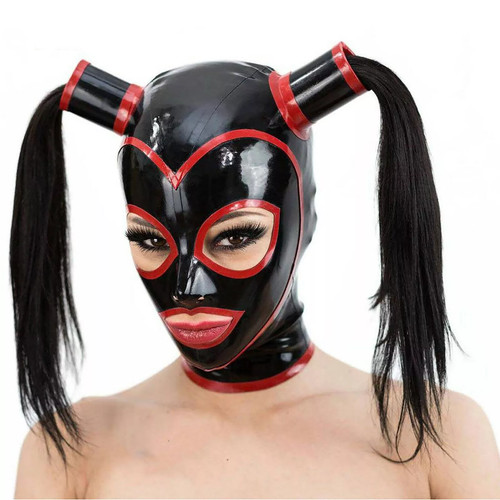 Womans latex hood back - hood,