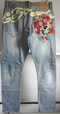 Ed Hardy by Christian Audigier Mens Embroidered Jeans. Size: W36/34.