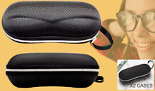 Glasses Case OVERSIZED FITS MOST Hard Case Lanyard Zip Sunglasses OxfordCloth x2