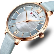 Luxury Womens Quartz Diamonds Waterproof Genuine Thin Leather Ladies Dress Watch