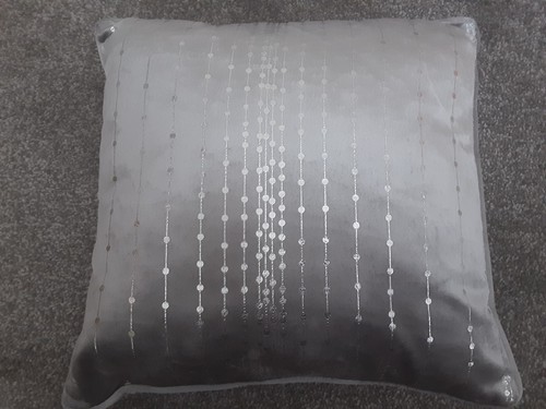 Beautiful silver sofa cushion - sofa,