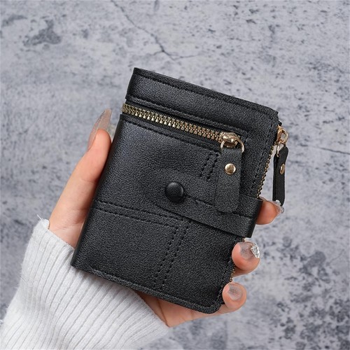Womens black soft - leather, zip
