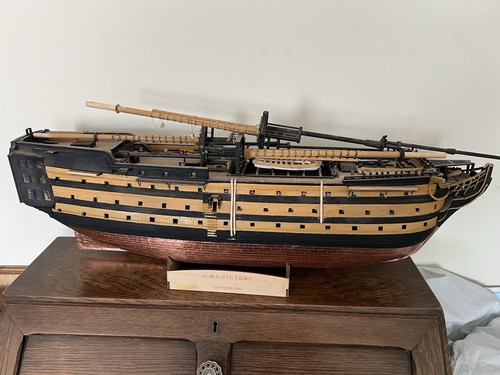 Hms victory wooden ship model - hms,