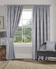 Lined Pencil Pleat Grey Curtains Sundour Buckingham
