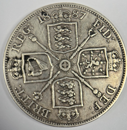 1887 double florin - florin, silver