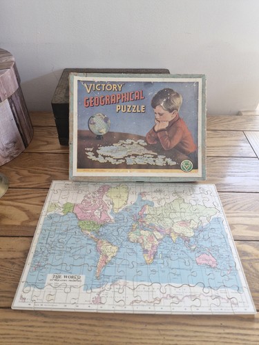 Vintage victory wooden jigsaw - vintage,