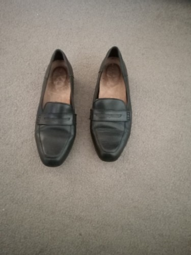 Clarks flat shoes black - uk,