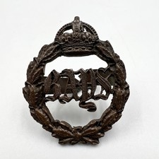 Genuine Queens Bays 2nd Dragoon Guards Officers Bronze Cap Badge