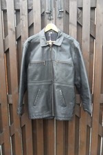 Mens genuine leather jacket in