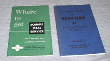 BEDFORD TJ PETROL ENGINED MODELS INSTRUCTION BOOK 1970 + UK DEALER LIST 1959