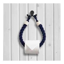 Retro Style Toilet Roll Holder Towel Rail Bohemian Jute Nautical Bathroom Decor