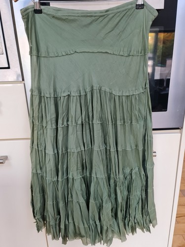 Long womens soft cotton skirt - long,