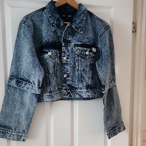 Blue acid wash cropped - wash,