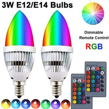 3W E14 RGB LED Candle Light