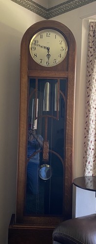 Art deco enfield long case - deco,