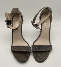 Russell and Bromley Ladies Black Gold Metallic Heeled Sandals - UK Size 6