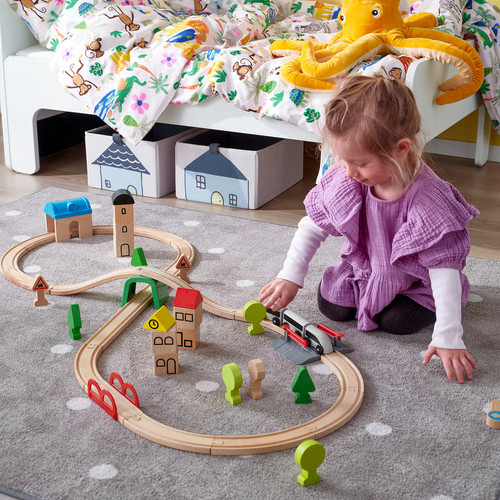 Piece train set with - train,