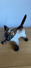 Winstanley Pottery ceramic Siamese Cat Glass Eyes collectable RARE 