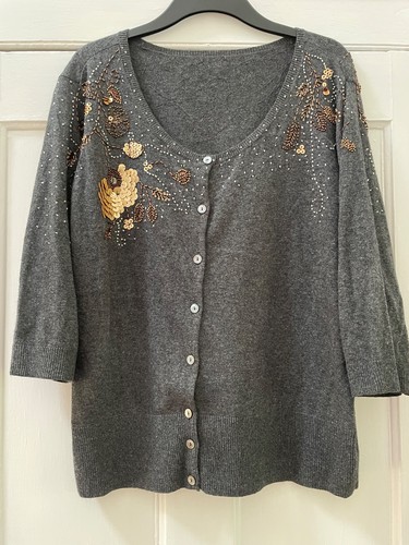 Monsoon grey knitted - , cardigan