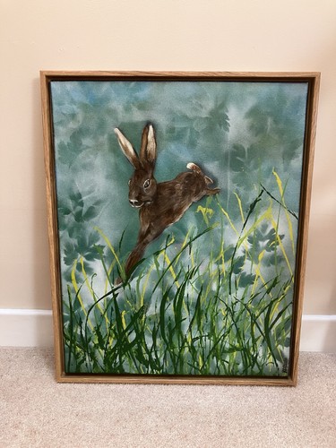 Hand painted jumping - jumping, rabbit