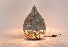 Green Patina Moroccan style Table Lamp