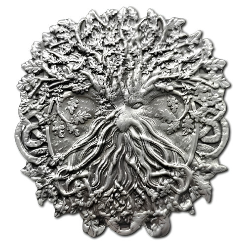 Green man pin - green,