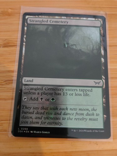 Mtg strangled cemetery - cemetery, (foil)